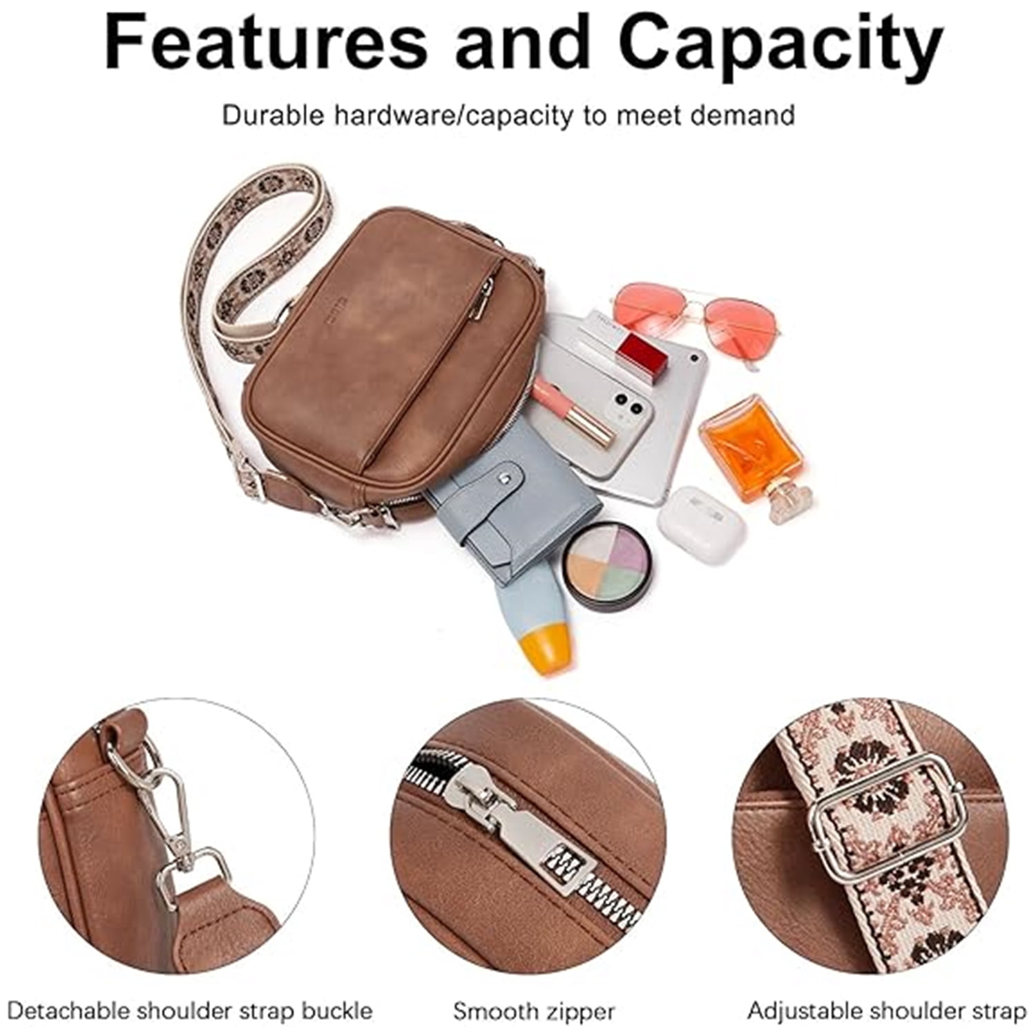 KAWELL 2025 Crossbody Bags for Women Purses Vegan Leather Shoulder Handbags