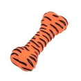 thumbnail image 3 of Durable Zebra Squeaky Tiger Stripe Chew Dog Pet Toys Vinyl Bone Toys, 7¼" Long (Orange) - ONE, 3 of 5