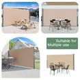 thumbnail image 7 of AECOJOY 118"x 71" Outdoor Retractable Side Awning, Folding Privacy Screen Waterproof Patio Awning, 180g Premium Polyester Fabric Room Divider for Patio, Garden and Terrace, Beige, 7 of 7