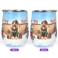 thumbnail image 2 of Merry Christmas Woofmas Xmas Noel Afghan Hound Elf Candy Cane Snow 12oz Stainless Steel Wine Tumbler Insulated Cup with Lid Dog Lover - 13017, 2 of 5