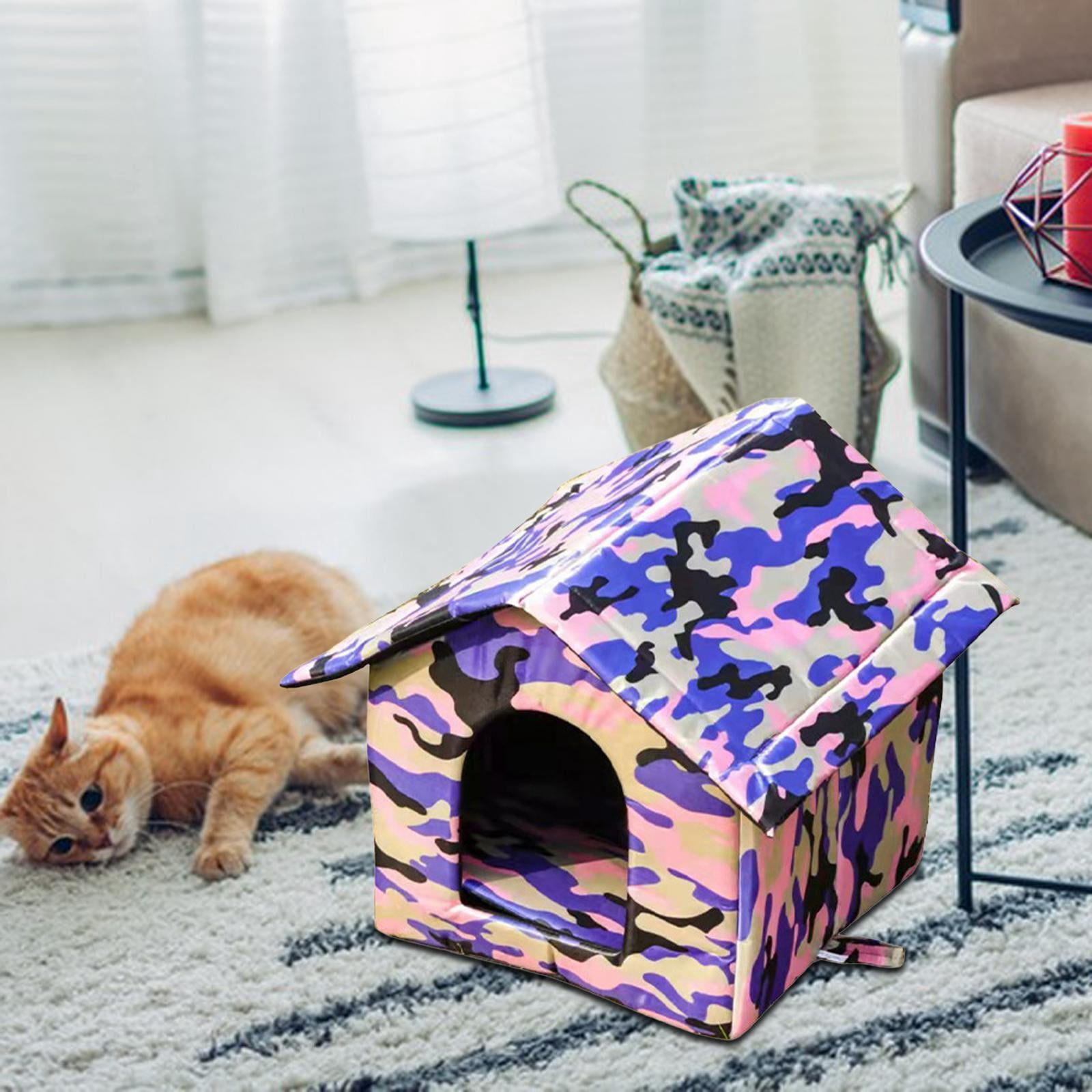 Outdoor Cat House Cat Nest Sleeping Bed, Waterproof Pet Sleeping Bed, Kitty Shelter for Park Home, Courtyard, Dogs Cat Kitty 45cmx40cmx45cm