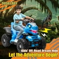 thumbnail image 4 of SUSIELADY 12V Kids Dinosaur Ride on ATV, Quad 4 Wheeler Dinosaur Design, Electric Ride on Toy, Music Early Education Function, Power Display, Safe Driving, Outdoor Toy for Boys Girls Aged 2-6, Blue, 4 of 8