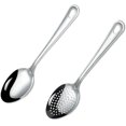 thumbnail image 4 of 2 Pcs Cuillère à Manche Long avec Fentes Ustensile Portable en Acier Inoxydable pour Buffet, 4 of 8