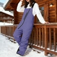 thumbnail image 4 of HCNTES Women's Winter Leisure Bib Overalls Waterproof Insulated Pants with Adjustable Design for Ladies Casual Outdoor Wear(D-Purple,XL), 4 of 8