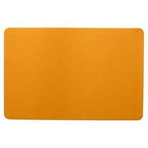 AYktou 18×12 Inch Faux Leather Placemats, Solid Colour Waterproof Place Mats Large-Sized Antislip Plate Mats, Easy to Clean Eat Mat Coffee Mats Kitchen Table Mats for Holiday Party Daily Use, Yellow