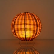 Urban Shop 8.2H x 9 D Paper Lantern Table Lamp, Green and Pink Stripe