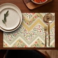 thumbnail image 5 of Pioneer Flower Floral Print Pattern Summer Placemats Table Placemats Set Of 4-Linen Kitchen Washable Placemats Table Mats 12x18 Inch Non-Slip Heat Resistant, 5 of 5