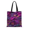 thumbnail image 1 of POGLIP Sac en Toile Réutilisable Sac de Courses Abstrait pour Filles Rayures Tigre Violet et Noir Dégradé Coloré, 1 of 1