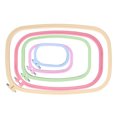thumbnail image 1 of Fugacal Plastic Embroidery Hoops, Cross‑Stitch Hoops, Colorful Embroidery Hoop For Family Student, 1 of 8