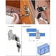 thumbnail image 5 of Drawer Lock, Piston Lock, Sliding Door Lock, Push Lock for File Cabinets, Sliding Door Locks (Silver), 5 of 5