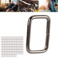 thumbnail image 1 of Belt Ring, 100pcs Metal Square Buckles Rectangle Ring Metal Buckles For Straps Webbing Belts Buckle Metal Rings For Bag Purse Bag DIY Sewing Hardware Craft Silver, 1 of 7