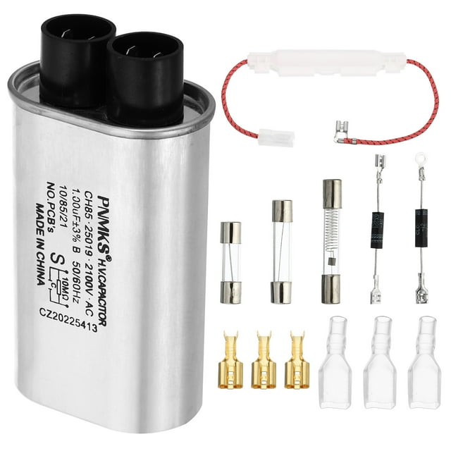 Kit de Capacitores de Microondas Uxcell, Capacitor de Alta Tensión de 1uF AC 2100V con 8 Piezas de Repuesto
