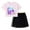 Purple, variant on Baby Girl Valentine's Day Fall Winter Outfit Heart Print Long Sleeve Tops Skirt Pants 4Pcs Girls Clothes Black 6 M-12 M
