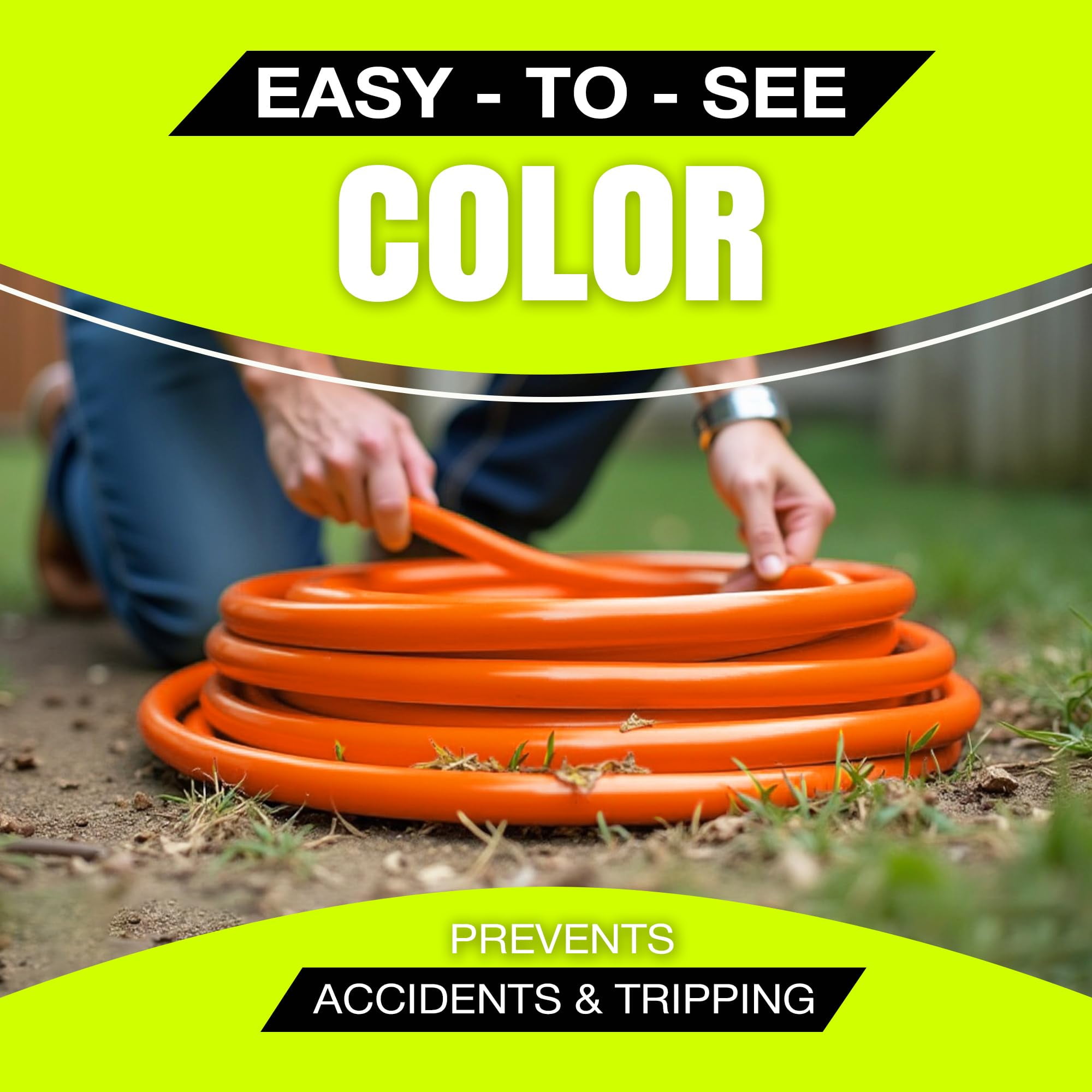 75ft Outdoor/Indoor Extension Cord 10/3 Gauge Ultra Heavy Duty 3 Prong SJTW, Waterproof, ETL Listed, Flexible Cold-Resistant Long Power Cord,125 Amp 1875W, Orange by LifeSupplyUSA