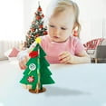 thumbnail image 4 of 2 Pack DIY Felt Christmas Tree Craft Kit for Kids - Reusable Holiday Decorating Activity with Ornaments A, 4 of 5