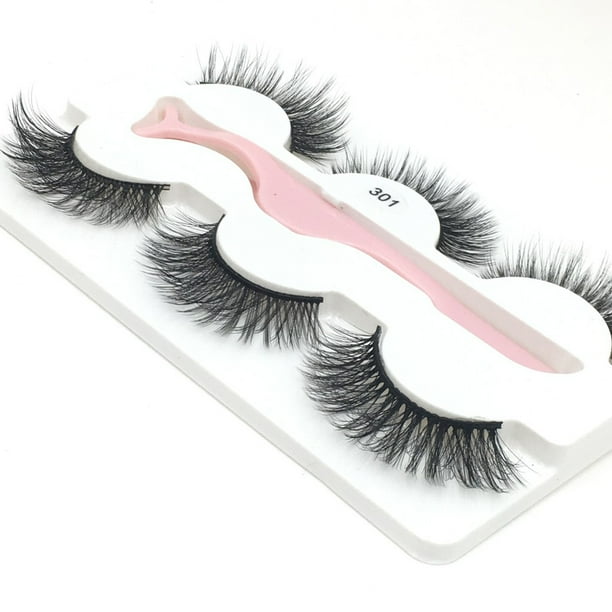 Pestañas postizas Pestañas postizas Racimos naturales 3 pares Maquillaje natural de moda Pestañas postizas largas y gruesas (Compre 2 y obtenga 1 gratis)