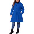 thumbnail image 3 of GRACE & GRANDEUR Women's Plus Size Winter Coats Single Breasted Jackets Long Trench Coats 3X Royal Blue, 3 of 7