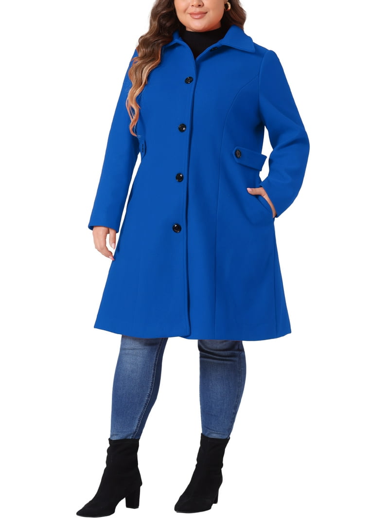 plus size women's dress coats Trench Coat Double Breasted Notch Lapel A Line Peacoat with Pockets Zip closure Plus-Size Women's Coats | Nordstrom