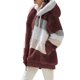 thumbnail image 1 of Moda mujer invierno abrigo de felpa empalme con capucha manga larga cremallera bolsillo cálido chaqu Tomshoo 5X-grande, 1 of 7