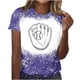 thumbnail image 1 of Camisas de Mujer Casual Impreso Cuello Redondo Manga Corta Superior, Blusa de Moda para Uso Diario Y de Fiesta, 1 of 4