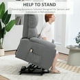 thumbnail image 4 of HOMCOM Lift Chair, Electric Reclining Chair with Side Pocket, Remote, Grey, 4 of 10