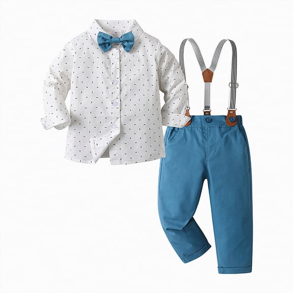 Boy Baby Clothes Little Boys Autumn Winter Graphic Long Sleeve Pocket 6M 12M 18M 2T 3T Shirt and Pant Set 2 PC