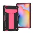 thumbnail image 4 of Dteck Case for Samsung Galaxy Tab S6 Lite 10.4" SM-P610 P615 (2020 Released) 10.4-inch,Shockproof 3-layer-protection Hybrid Rubber Hard PC Back Protective Kickstand Cover,Black+Rose, 4 of 4