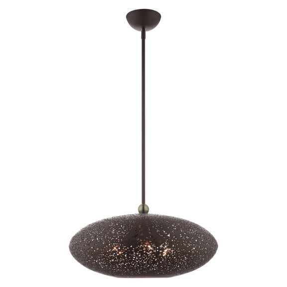 49185-07 Livex Lighting Charlton - 3 Light Pendant in Contemporary Style - 20 Inches wide by 20.75 Inches high-Bronze Finish    -Traditional