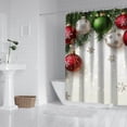 thumbnail image 2 of Winter Funny Shower Curtain,Rustic Farmhouse Triangle Tree Shower Curtains Standard Shower Curtains for Dorm Bathroom Decor Christmas (72x72in), 2 of 5