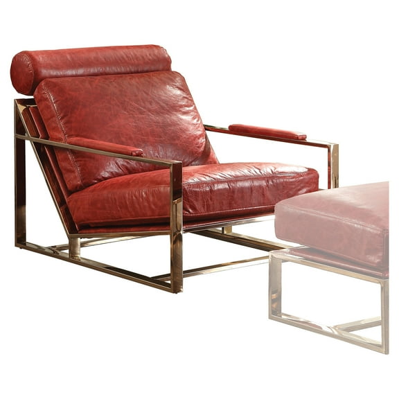 ACME Quinto Accent Chair in Antique Red and Gold