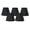 Black, variant on Meriville Set of 5 Off White Clip On Chandelier Lamp Shades, 3.5-inch by 6-inch by 5-inch