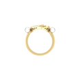 thumbnail image 3 of Araiya Fine Jewelry 10K Yellow Gold Round-shape Lab Grown Diamond Pearl Heart Ring (1/8 Cttw, D-F Color, VS1 Clarity) Size 5, 3 of 6