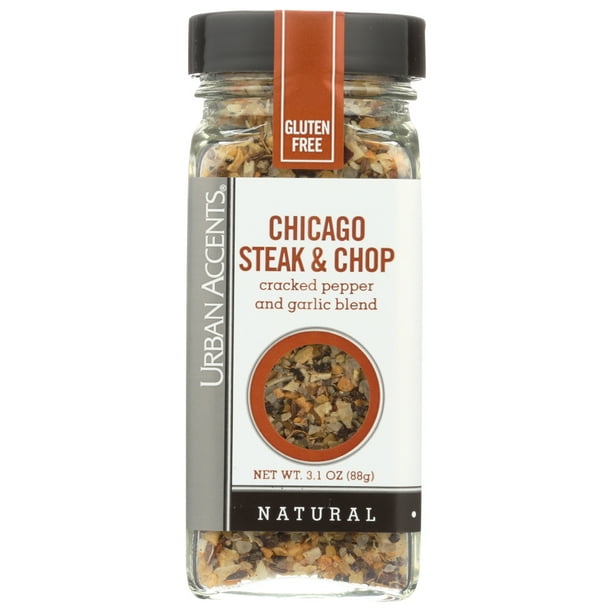 (4 Pack) Urban Accents Seasoning, Chicago Steak & Chop, 3.1 Oz