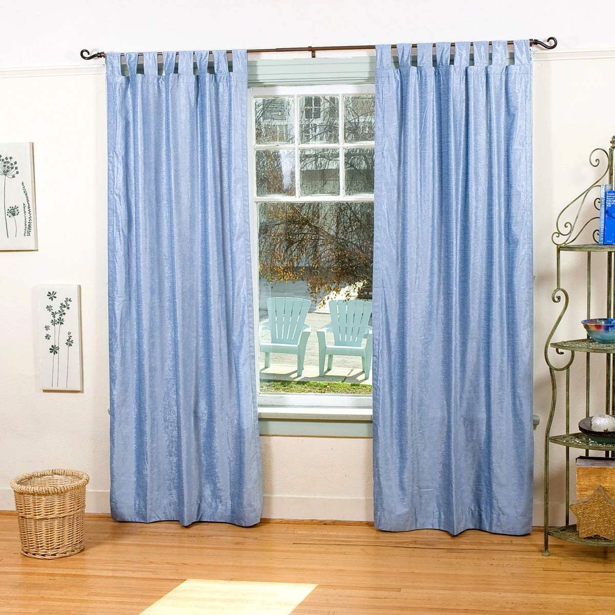 8 sizes available heavy weight COTTON velvet LIGHT BLUE  curtains tapetop,lined 