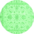 thumbnail image 1 of Ahgly Company Indoor Round Oriental Emerald Green Modern Area Rugs, 3' Round, 1 of 4