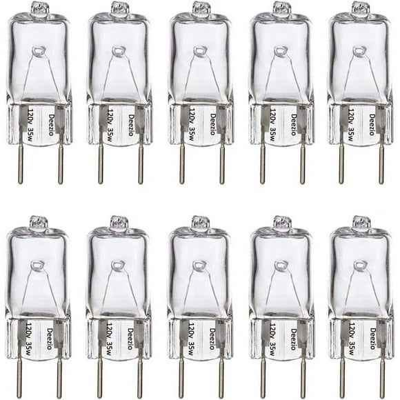 shiyou-Xenon G8 35w 120v Bulb 120V T4 Light Bulbs 190Lumen G8 Base 120 Volt JCD Type, Pack of 10