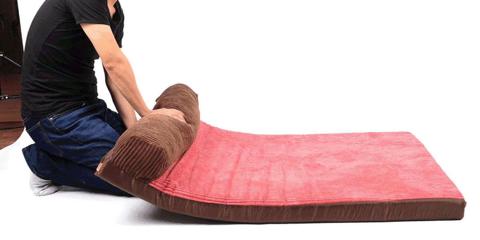 INTBUYING Brown Large Dog Bed with Headrest Edition High Density Thick Foam Pads Large 47.24"*35.4"