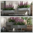 thumbnail image 6 of Outsunny 2 Tier Raised Garden Bed, Elevated Wooden Planter Box, Gray, 6 of 9