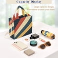 thumbnail image 5 of FORMRS Womens Corduroy Tote Bag Crossbody Shoulder Handbag with Pocket, Beige Stripes, 5 of 7