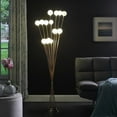 thumbnail image 2 of 61.5" In 16-Light Acrylic Globe Aluminun Led Chrysanthe Yellow Metal Floor Lamp, 2 of 7