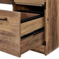 thumbnail image 3 of Pemberly Row Contemporary L-Shape Executive Desk in Rustic Oak, 3 of 4