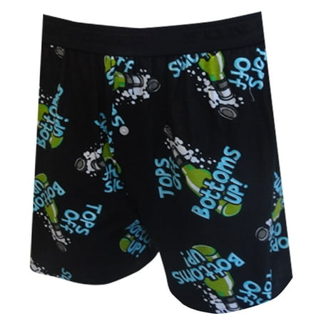 Fun Boxers Men's Tops Off Bottoms Up Beer Bottle Boxer Shorts