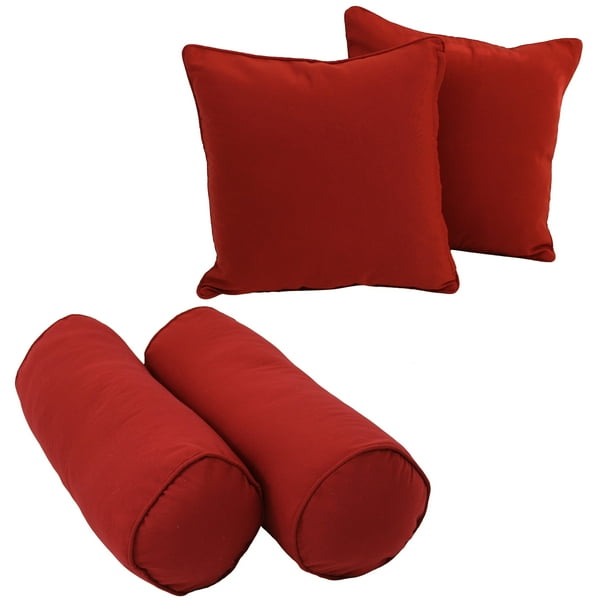 Solid red throw pillows sale
