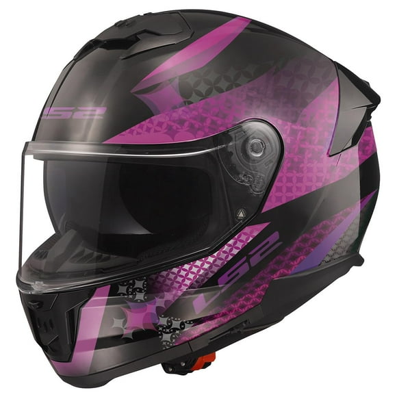 Casco de moto LS2 Stream II integral negro mate y rosa