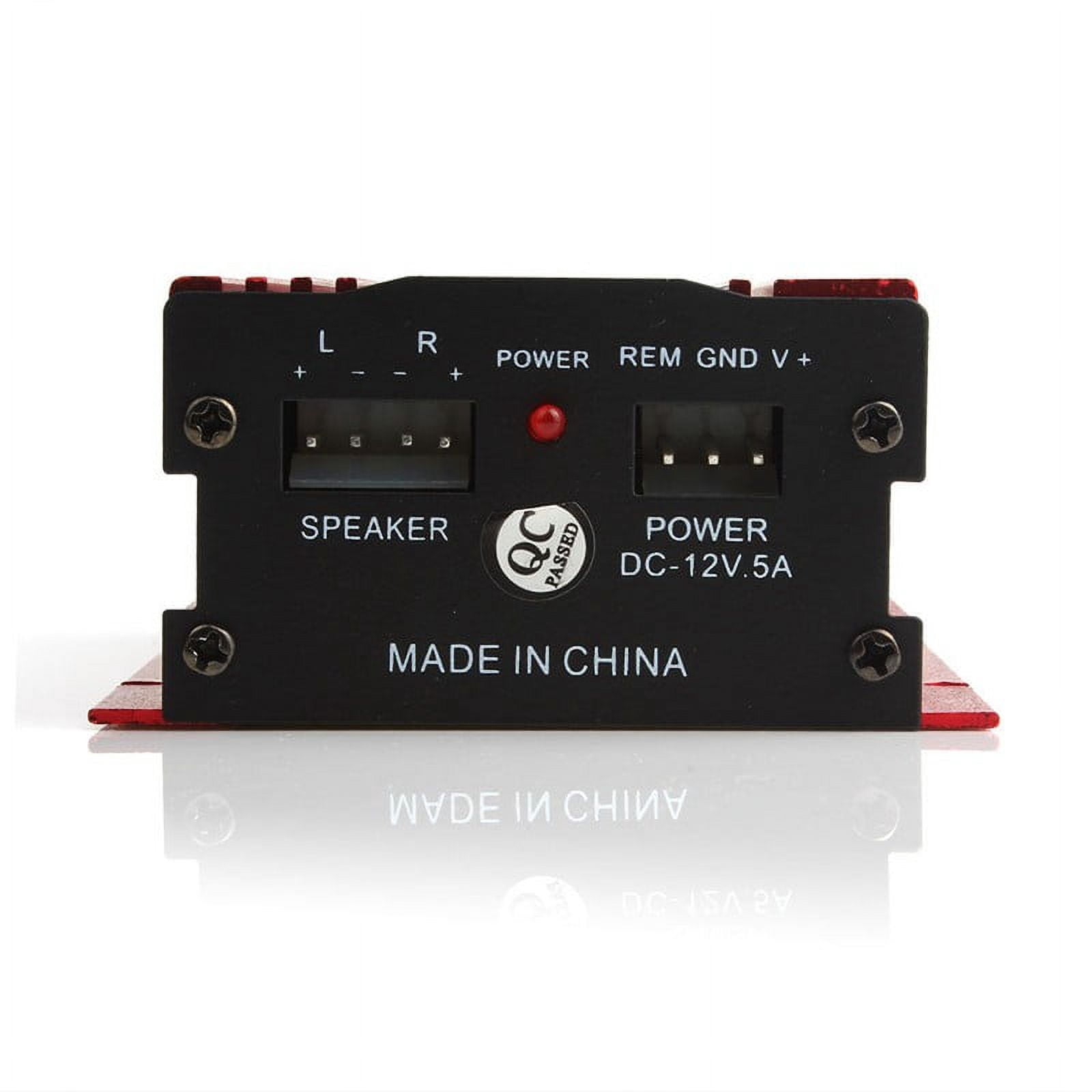 Car 12V 500W 2 Channels Mini Hi-Fi Stereo Audio Amplifier Amp Subwoofer