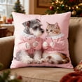 thumbnail image 2 of HomeDM Christmas Pillow Covers 18''x18'' Christmas Pattern Soft Pillow Covers for Sofa Living Room Couch Christmas Holiday Home Decor Valentines's Day, 2 of 6