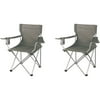 Ozark Trail Regular Folding Camping Armchairs, Grey, 2-Pack