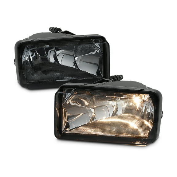 AKKON - For 2007-2013 Chevy Silverado Suburban Tahoe Avalanche Smoke Bumper Fog Lights with Bulbs - Pair