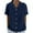 Navy, variant on Cotton Linen Button Up Shirts with Collar Womens Solid Color Loose Summer Tops Casual V Neck Blouses (M, Purple)