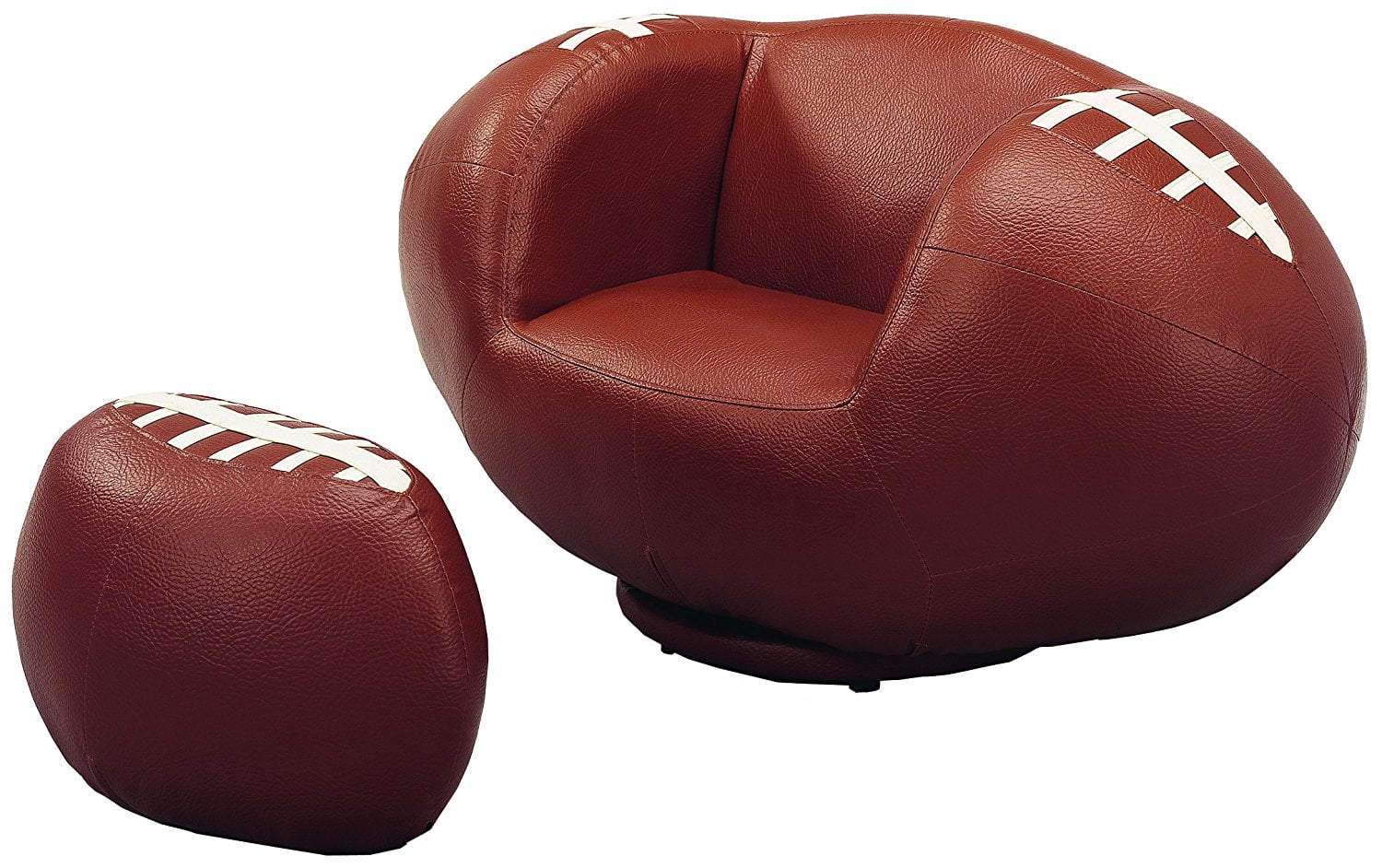 Crown Mark Baseball Glove Kids Faux Leather Chair And Ottoman Crown Mark Baseball Glove Kids Faux Leather Chair And Ottoman